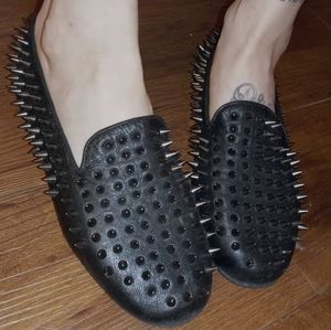 UNIF studded leather flats